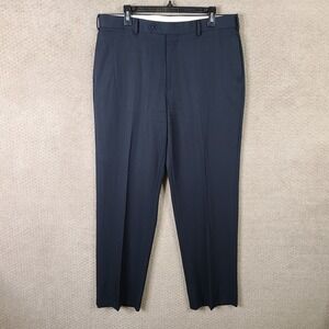 Brooks Brothers Pants Mens 37x32 Blue Wool 1818 Madison Flat Front Dress Trouser